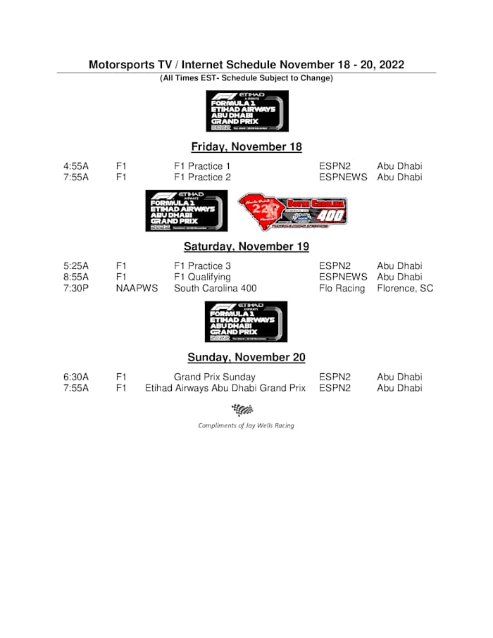 22Motorsports-TV-Schedule-November-18-20-SCHEDULE